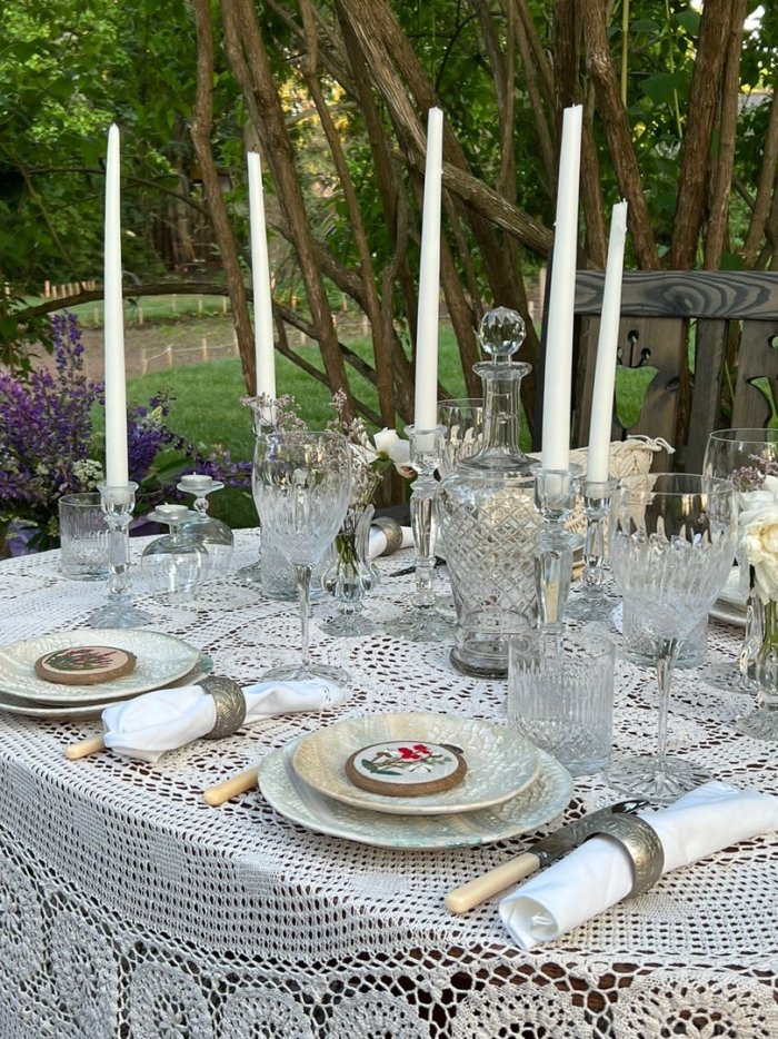 Летняя сервировка стола на даче