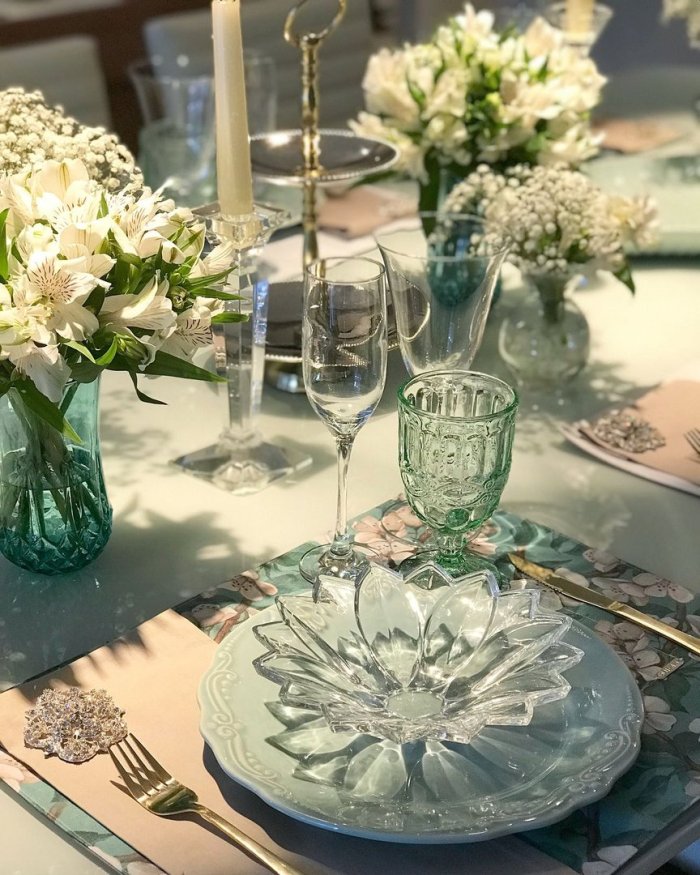 Сервировка хрусталем