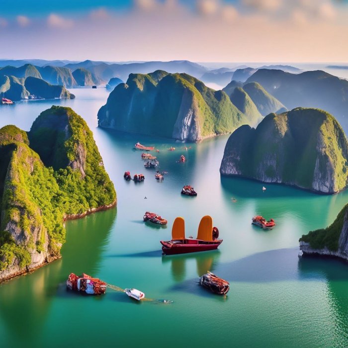 Вьетнамская бухта Халонг