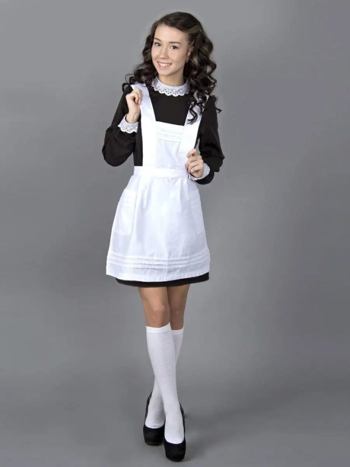Школьные фартуки для старшеклассниц