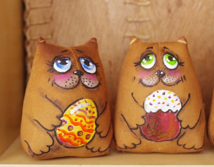 Кофейные игрушки зайчик
