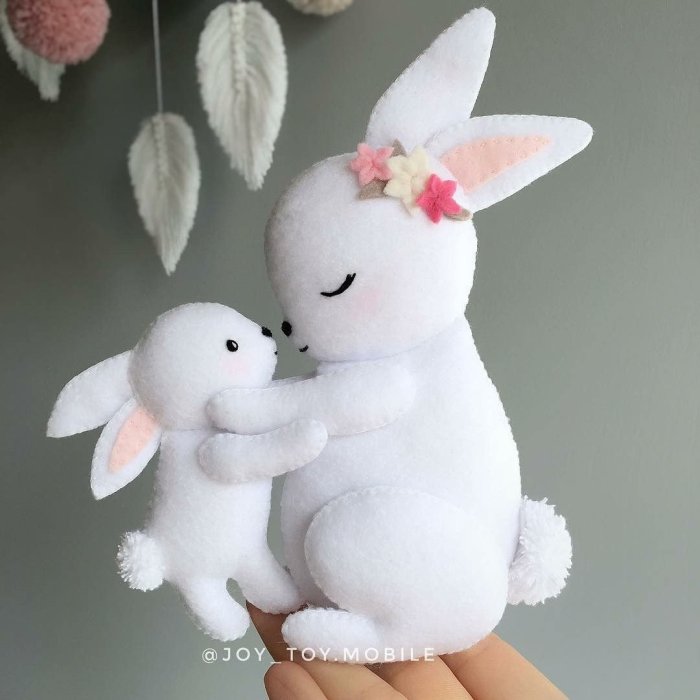 Новогодний кролик поделка