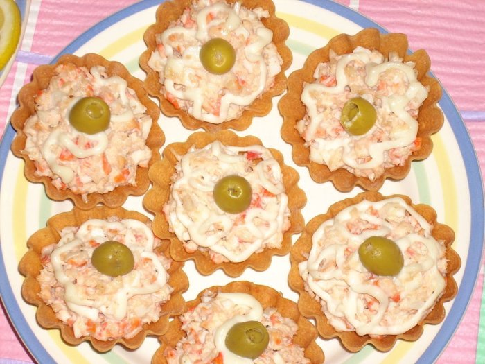 Тарталетки с оливками