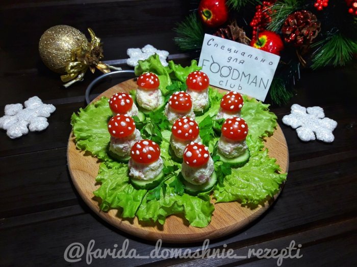 Фаршированные яйца мухоморы
