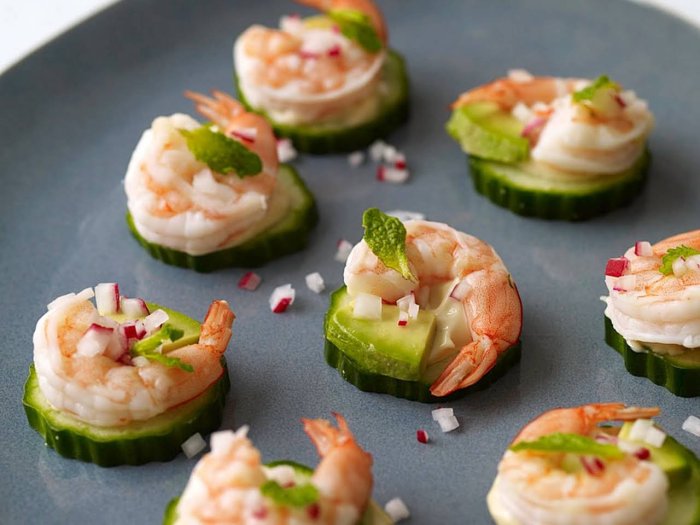 Закуски с креветками