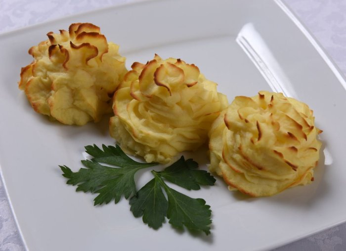Украшение блюд из картофеля