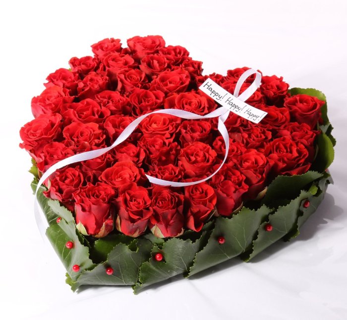Сердце из цветов